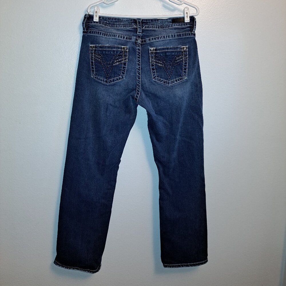 Vigoss Straight Embroidered Pocket Denim Jeans